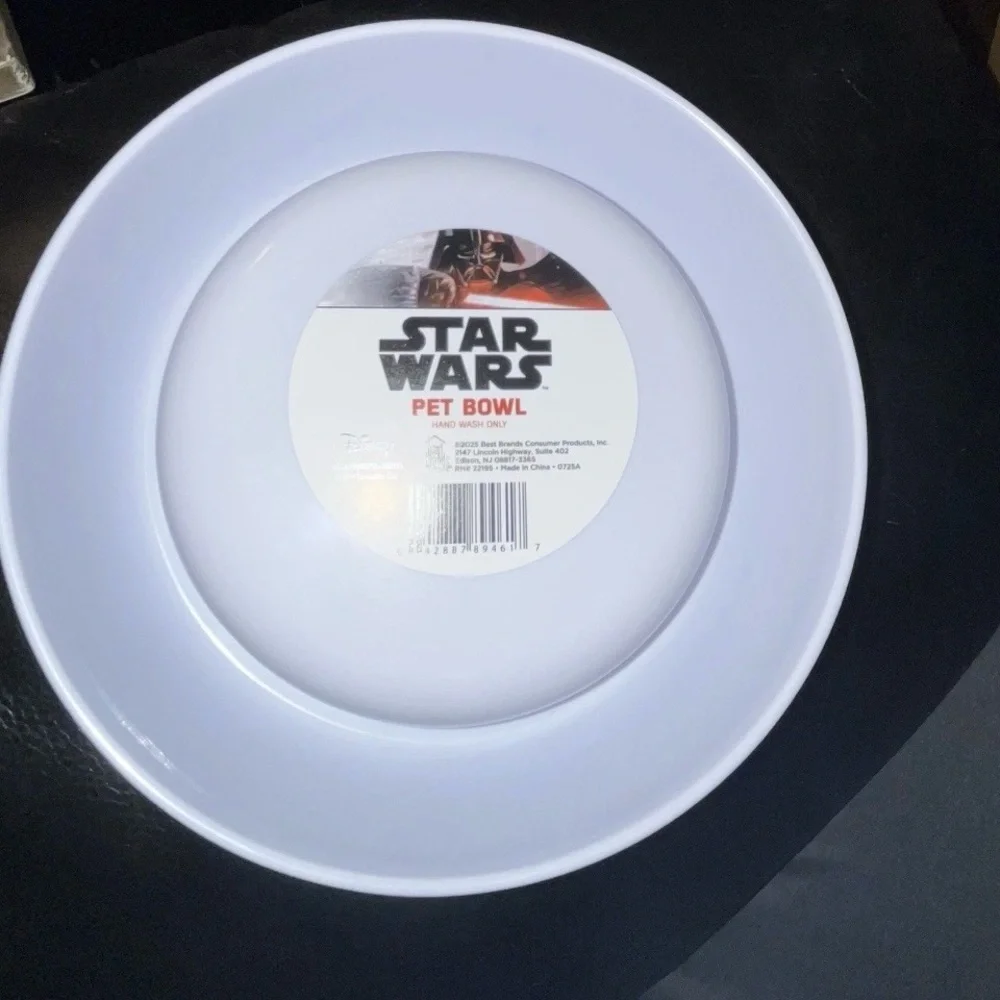 Star Wars White Pet Bowl with Logo